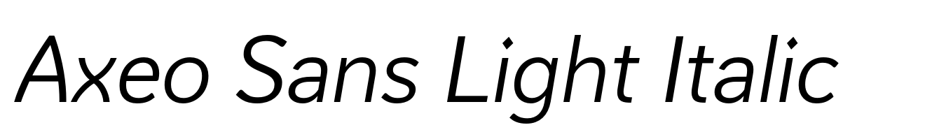Axeo Sans Light Italic
